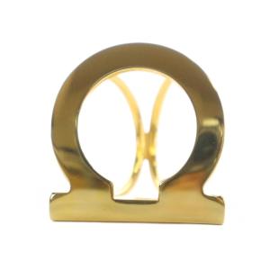 Salvatore Ferragamo スカーフリング アクセサリー ロゴ ゴールド色 GY11 /MQ