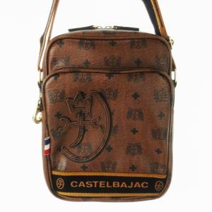 ショルダーバッグ クロスボディ レザー 革 ロゴ モノグラム 茶 ブラウン /CK14 GY18