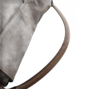 genten ハンドバッグ ショルダーバッグ レザー 2WAY ロゴ レザー 茶 ブラウン GY18 /MQ