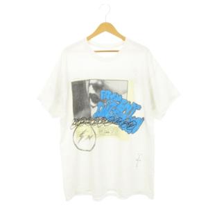 × カクタスジャック Cactus Jack 半袖Tシャツ ラウンドネック プリント L 白 ホワイト