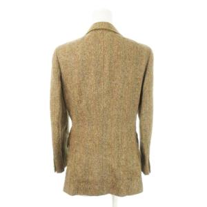 RALPH LAUREN テーラードジャケット ツイード シングル 総裏地 ダブルベンツ ヘリンボーン 11 茶 ブラウン /AH10