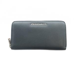 長財布 ウォレット ロゴ レザー ラウンドファスナー 黒 ブラック GY18 /MQ