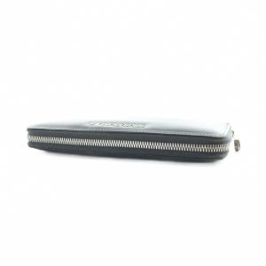 1PIU1UGUALE3 長財布 ウォレット ロゴ レザー ラウンドファスナー 黒 ブラック GY18 /MQ