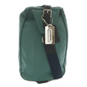 COACH トンプソン ボディバッグ ウエストバッグ レザー 青 ブルー 70360 /XZ GY18