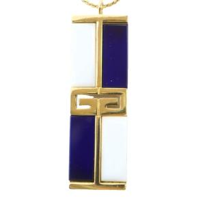 ヴィンテージ ネックレス アクセサリー ペンダント GGロゴ プレート ゴールドカラー 金色 GY11