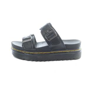 Dr.Martens VOSS ヴォス 23802001 サンダル レザー ロゴ UK4 23cm 黒 ブラック GY18 /MQ