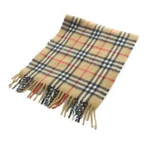 ヴィンテージ カシミヤ100% マフラー ノバチェック ブラウン