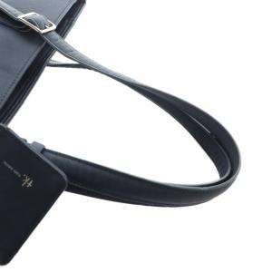 TAKEO KIKUCHI トートバッグ ハンド PVC ロゴ パスケース付き 紺 ネイビー GY18 /MQ