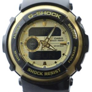 G-300G 腕時計 ウォッチ クォーツ アナデジ ロゴ カレンダー付き 黒 ブラック GY18 /MQ