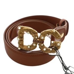 ベルト フェイクパール DG AMORE ブラウン