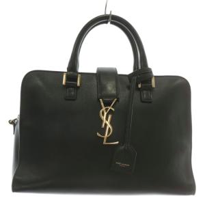 ベイビーカバス ハンドバッグ 2WAY YSL ロゴ ブラック