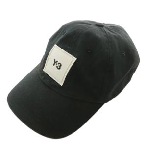 Y-3 SQUARE LABEL CAP 帽子 キャップ ロゴ OSFA 58cm 黒 ブラック /XZ