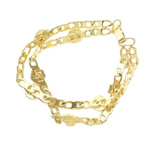 GIANNI VERSACE ブレスレット アクセサリー 2連 メデューサ ロゴ ゴールド色 GY18 /MQ