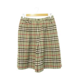 ハーフパンツ ウール チェック LL グリーン