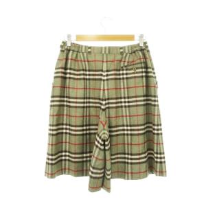 burberrys ハーフパンツ ウール チェック LL グリーン