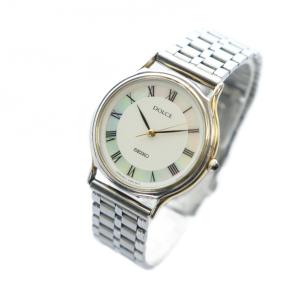 SEIKO 5E31-6D60 DOLCE 腕時計 ウォッチ クォーツ ローマン ロゴ シェル文字盤 シルバー色 GY18