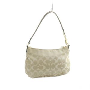 COACH ハンドバッグ キャンバス レザー ロゴ シグネチャー 茶 ブラウン GY18 /MQ