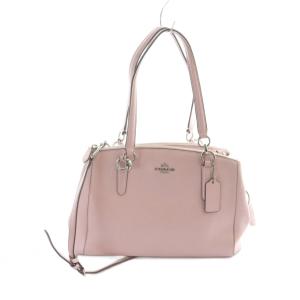 F36637 ハンドバッグ ショルダーバッグ 2WAY レザー PVC ロゴ ピンク GY11/MQ