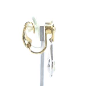 SWAROVSKI イヤリング アクセサリー 両耳用 クリップ式 ラインストーン クリスタル ロゴ ティアドロップ ゴールド色