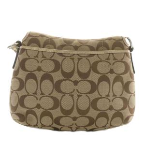 COACH ショルダーバッグ キャンバス レザー シグネチャー 総柄 茶色 ブラウン /XZ GY11