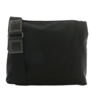 Longchamp ショルダーバッグ ナイロン レザー ロゴ 黒 ブラック /XZ GY18