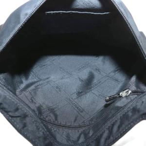 Longchamp ショルダーバッグ ナイロン レザー ロゴ 黒 ブラック /XZ GY18