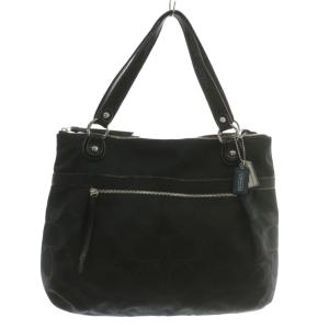 トートバッグ キャンバス レザー シグネチャー 総柄 黒 ブラック 18988 /XZ GY18