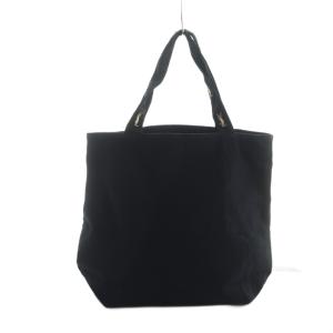 YVES SAINT LAURENT ノベルティ トートバッグ ハンド キャンバス ロゴ 黒 ブラック GY18 /MQ