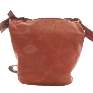 COACH ショルダーバッグ レザー バケツ型 内側チェック柄 赤 レッド 11422 /XZ GY18