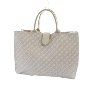 GHERARDINI トートバッグ ハンド ソフティ 総柄 ロゴ ナイロン アイボリー GY18 /MQ