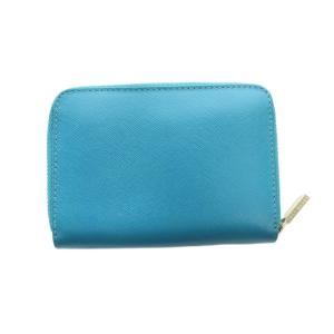 TORY BURCH 小銭入れ コインケース PVC ロゴ ラウンドファスナー キーリング 青 ブルー GY18 /MQ