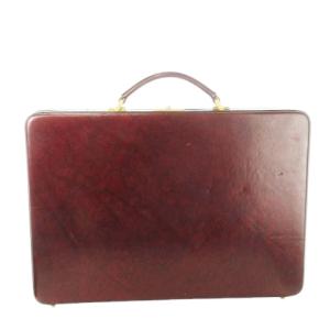 GOLD PFEIL ブリーフケース 書類カバン レザー 革 キー付き 赤 レッド /CK7 GY18