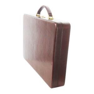 GOLD PFEIL ブリーフケース 書類カバン レザー 革 キー付き 赤 レッド /CK7 GY18