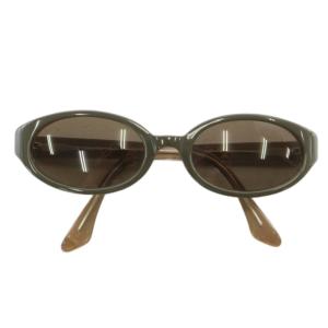 眼鏡 サングラス セルフレーム カラーレンズ オーバル ロゴ 5019 カーキ 6605 /XZ GY18