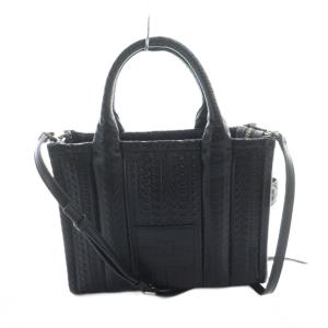 ハンドバッグ ショルダー 2WAY トート レザー ロゴ 総柄 黒 ブラック GY18 /MQ