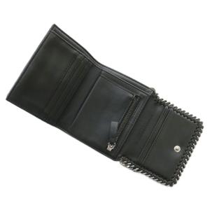 STELLA McCARTNEY ファラベラ 財布 三つ折り フェイクレザー チェーン 黒 ブラック /XZ GY18