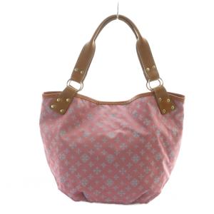 ハンドバッグ トート ナイロン レザー 総柄 ピンク GY18 /MQ