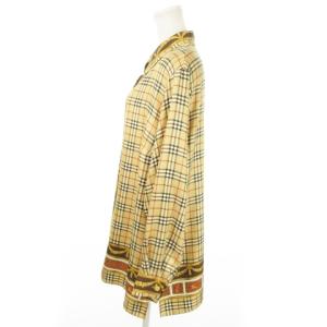 burberrys 白タグ 90s ヴィンテージ 長袖 シャツ ノバチェック 15 ベージュ