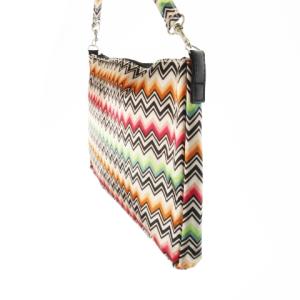 MISSONI for 25ans 特別付録 ハンドバッグ 2way クラッチバッグ ナイロン ぎざぎざ マルチカラー