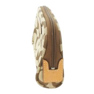 COACH ポーチ キャンバス レザー 革 ロゴ シグネチャー 茶 ブラウン /AO16 GY11