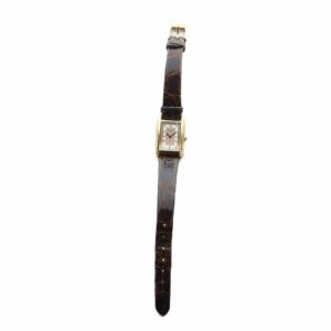 BURBERRY 12100L 腕時計 クォーツ スクエア レザーベルト ゴールドカラー