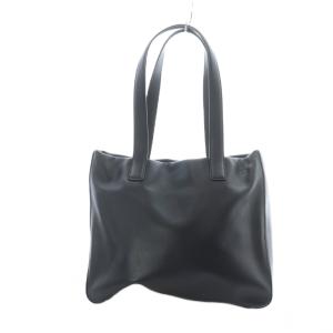 トートバッグ ハンド レザー 型押しロゴ 黒 ブラック GY11 /MQ