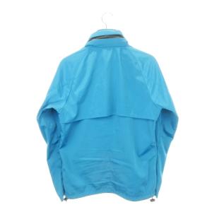BURBERRY BLACK LABEL ウィンドブレーカー ナイロンジャケット ジップアップ スタンドカラー フード収納 L 青 ブルー /AH18