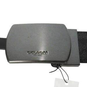 COACH ベルト PVC レザー 革 シグネチャー ロゴ刻印 黒 ブラック /CK28 GY11
