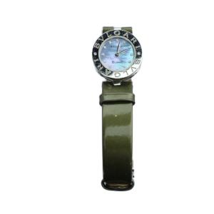 BVLGARI B-zero1 D185964 腕時計 クォーツ レザーベルト 12Pダイヤ シェル文字盤