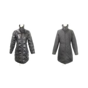 リバーシブルダウンコート スタンドカラー ロゴ ワンポイント 1 M 黒 ブラック /AH7 GY18