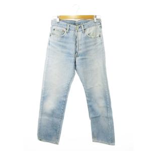 501 デニムパンツ ボタンフライ ダメージ加工 ウォッシュ加工 W31 ライトブルー