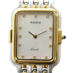 ジャンク品 121.9600.2 腕時計 クォーツ 白文字盤 スクエア コンビカラー