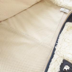 GRAMiCCi ボアフリースブルゾン スタンドカラー ジップアップ 切替 ロゴ アウトドア L ライトベージュ GMJ3-F1075