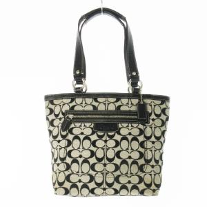 トートバッグ キャンバス レザー 革 シグネチャー ロゴ型押し 黒 ブラック F14693 /CK21